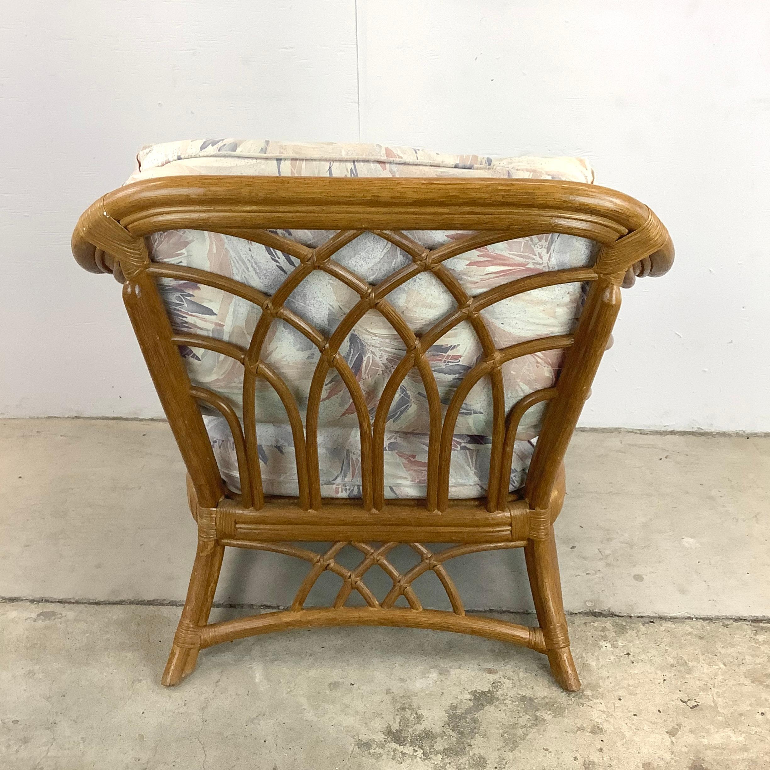 American Vintage Coastal Rattan Lounge Chair by Lane Furniture