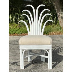 Vintage Coastal Rattan Pineapple Chair