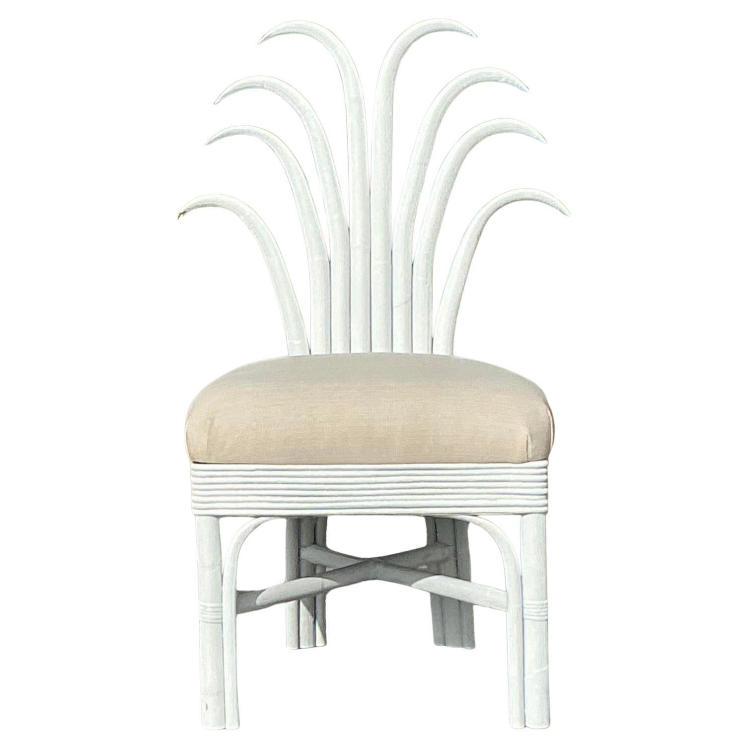 Sedia ananas in rattan vintage