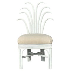 Vintage Coastal Rattan Pineapple Chair