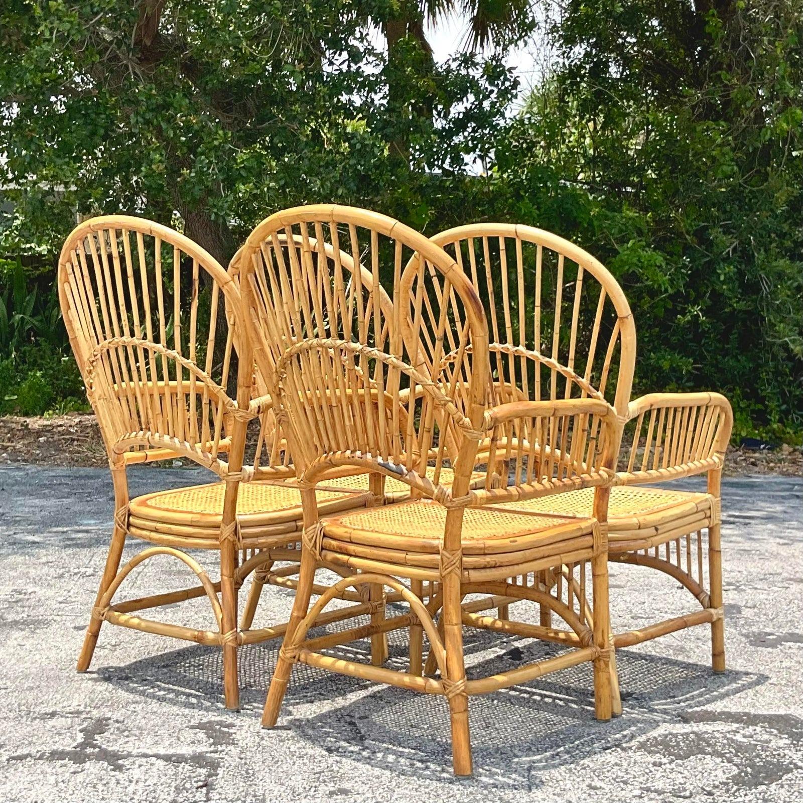 sedia rattan vintage