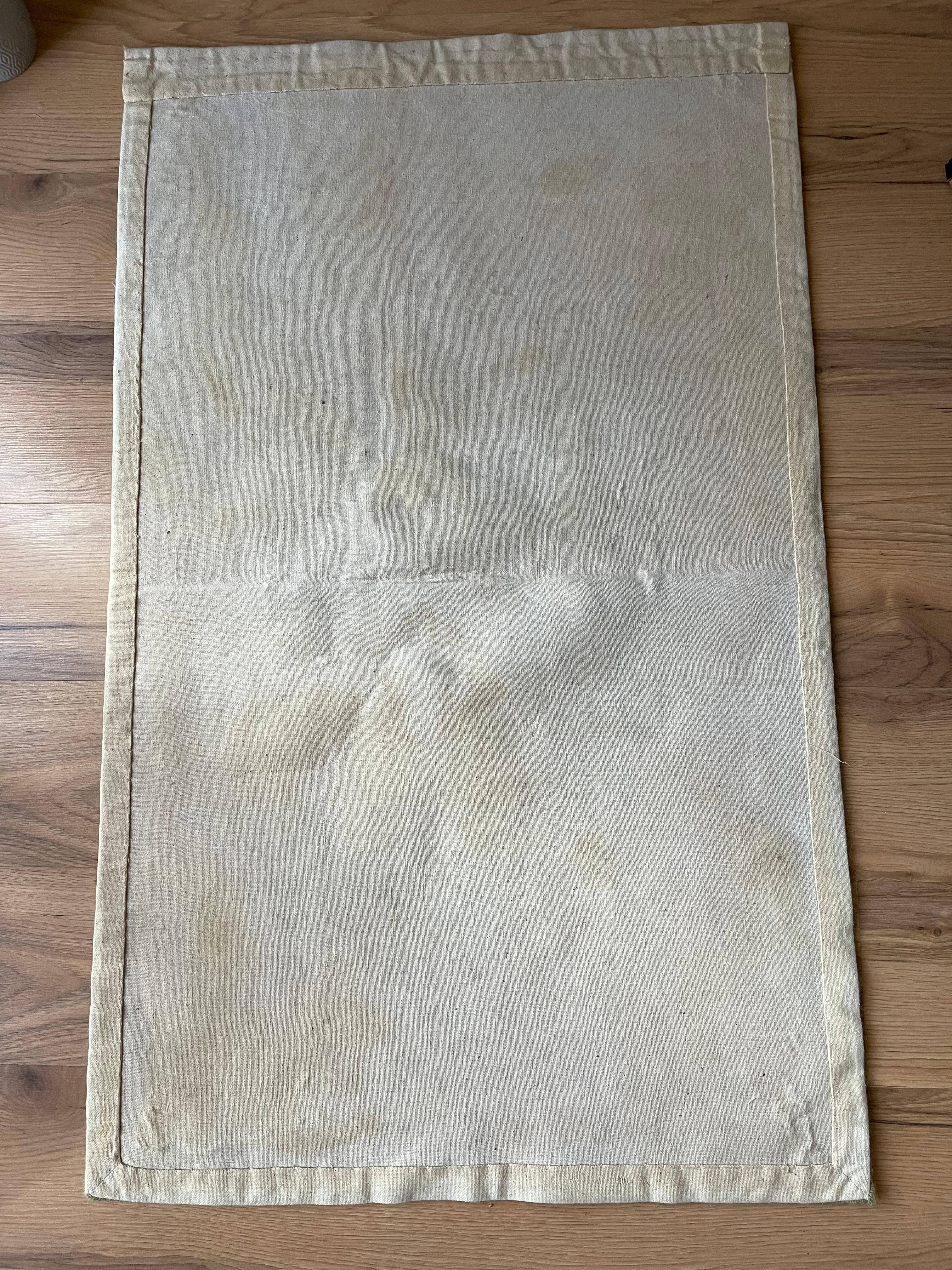 Textile Vintage Coastal Safari Style Giraffe Rug For Sale