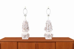 Vintage Coastal Shell and Coral Lamps