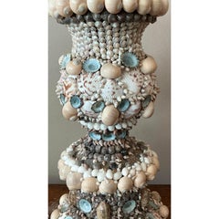 Vintage Coastal Shell Encrusted Lamp