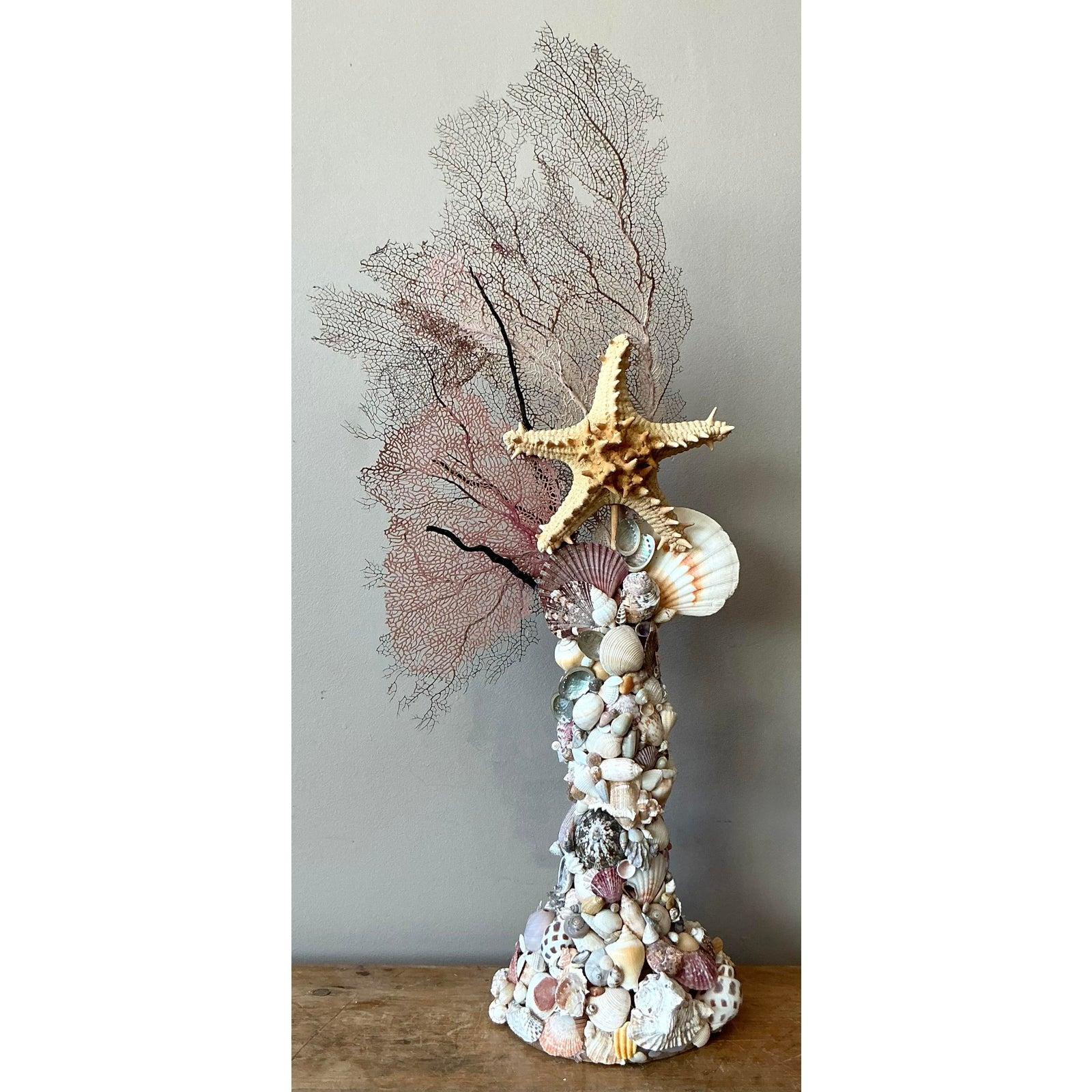 Totem côtier vintage incrusté de coquillages en vente 1