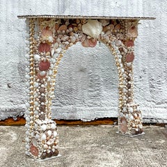 Repisa de chimenea Vintage Coastal Shell