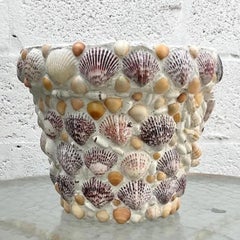 Vintage Coastal Shell Planter