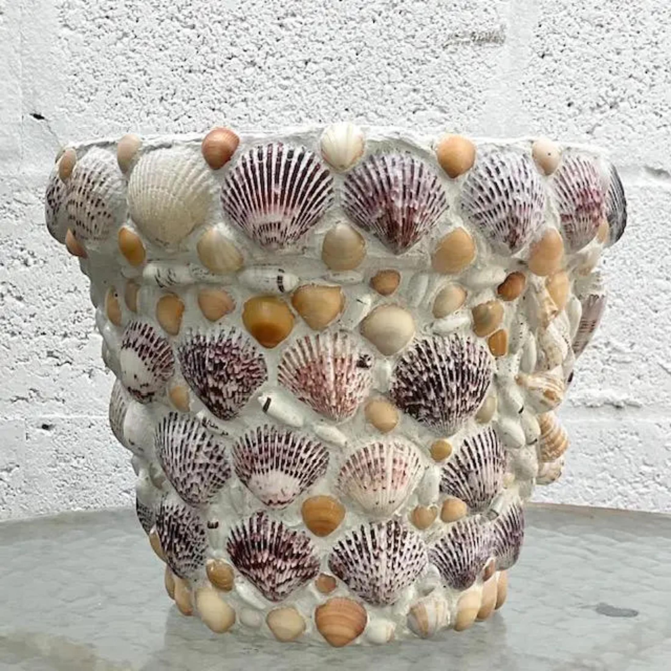 ceramic seashell planter