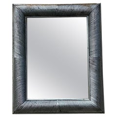 Miroir Vintage Coastal Silver Pencil Reed Distressed