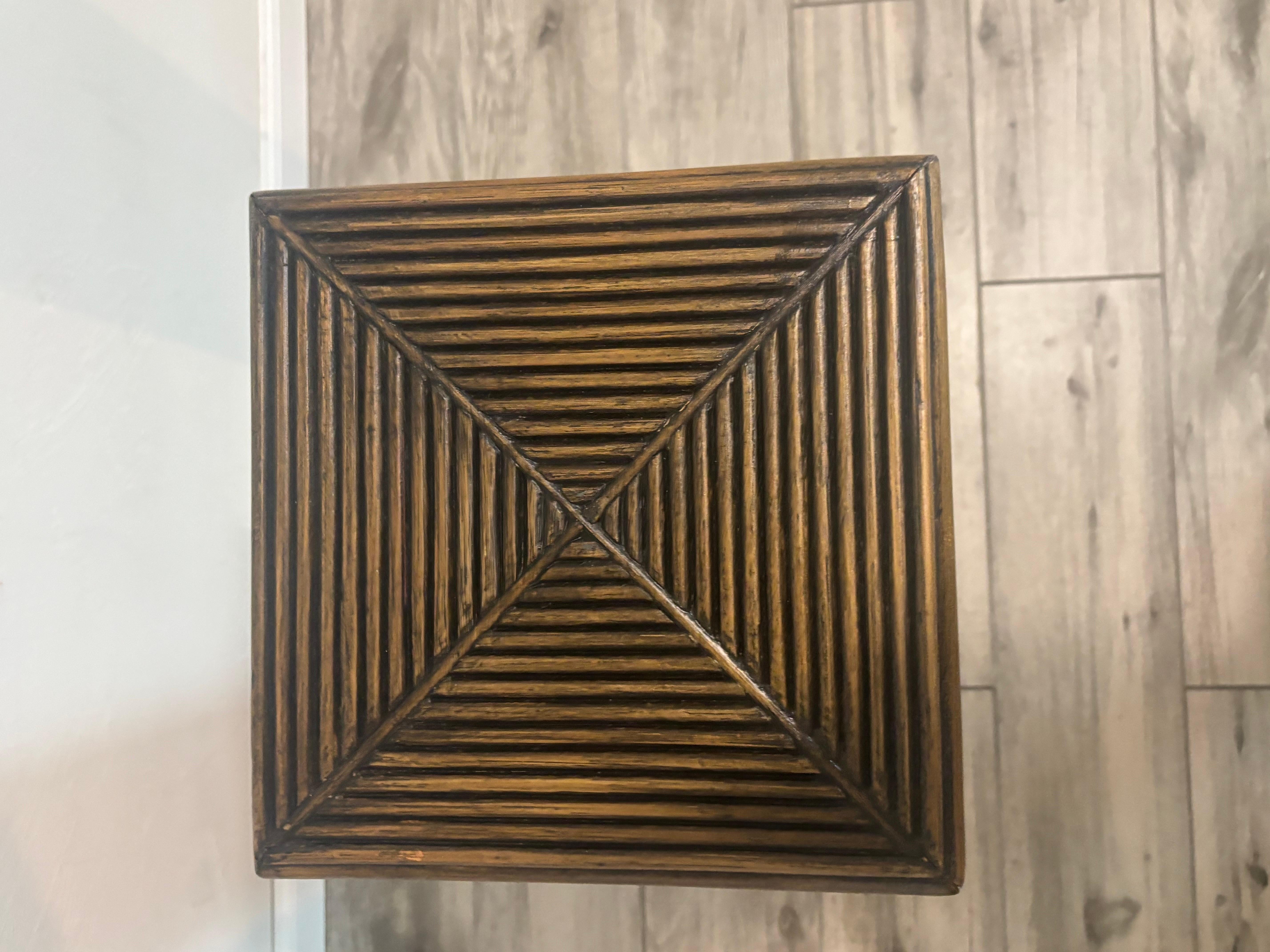 Mid-Century Modern Vintage Coastal Split Reed Pedestals For Sale