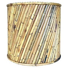 Vintage Coastal Split Reed Side Table