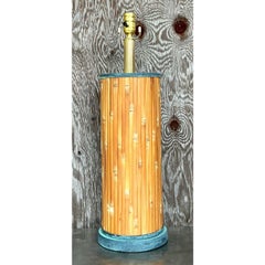 Vintage Coastal Split Reed Table Lamp