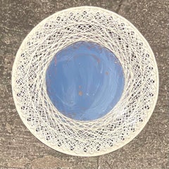 Vintage Coastal Spun Fiberglas Spiegel nach Russell Woodard