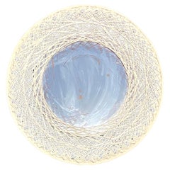 Vintage Coastal Spun Fiberglass Mirror After Russell Woodard
