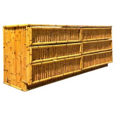 Vintage Coastal Stacked Bamboo Dresser
