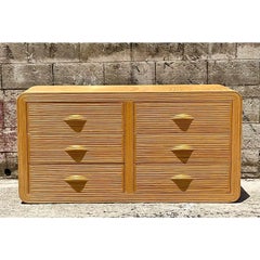 Vintage Coastal Starburst Pencil Reed Dresser