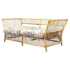 Vintage Coastal Stick Bamboo Loveseat