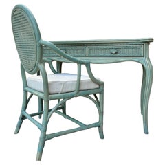 Schreibtisch-Schreibtisch aus Schilf im Coastal-Stil von Whitecraft Furniture