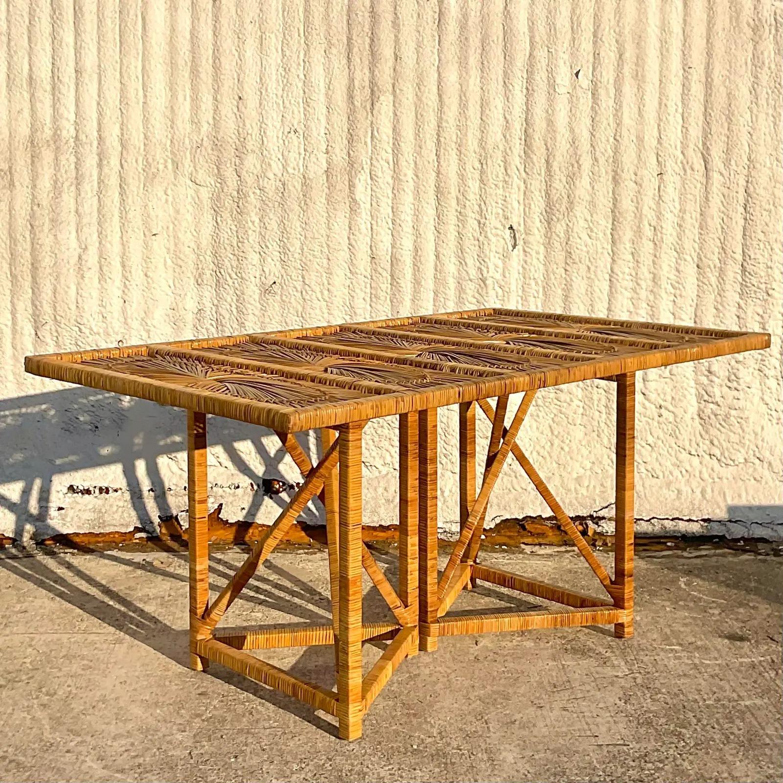 Philippine Vintage Coastal Sunburst Dining Table For Sale