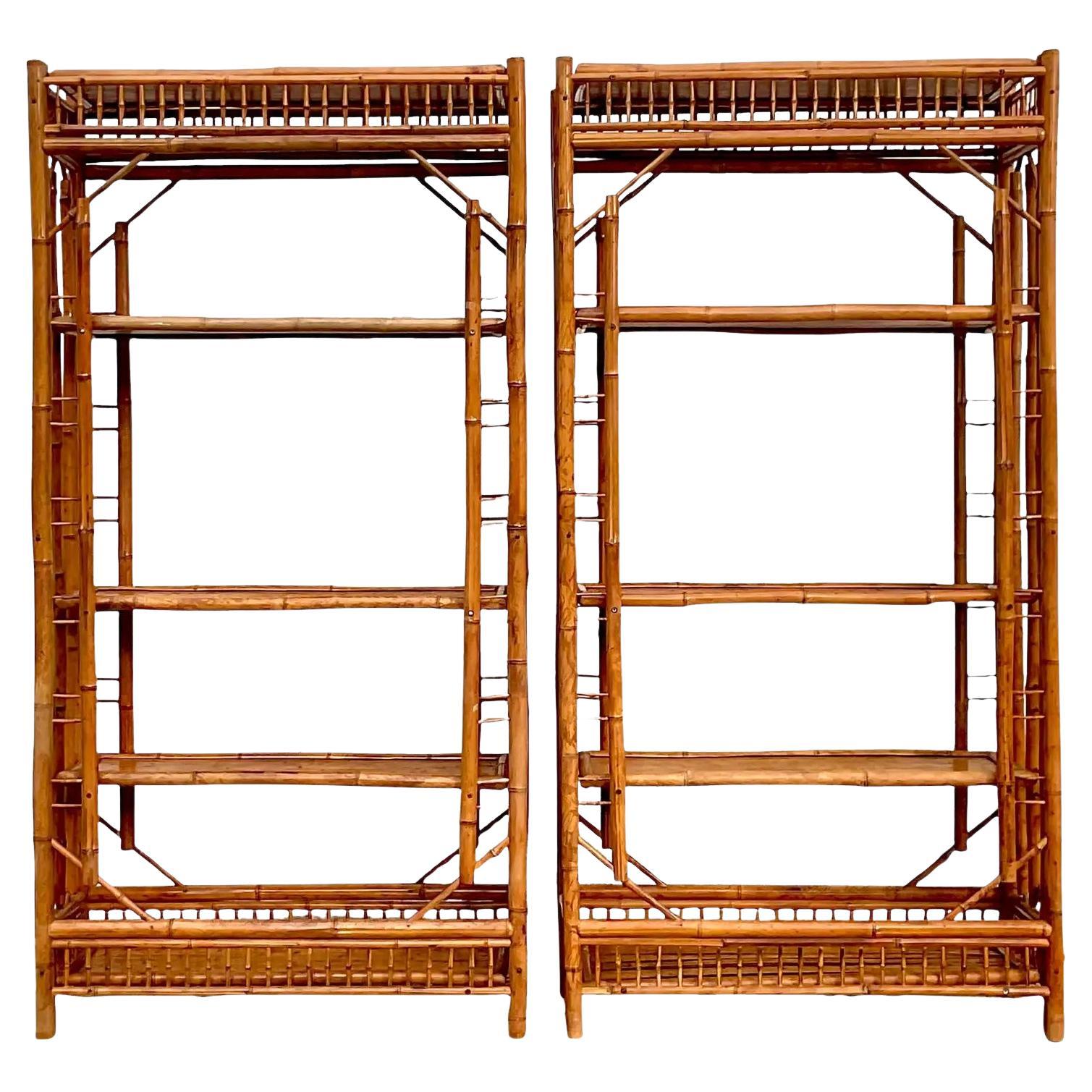 Étagère Murale En Bambou Avec Lanières Simili Cuir Vert Kaki - Style Tendance, à Coller Ou Fixer