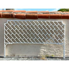 Cabecero Vintage Coastal Trellis Rattan King