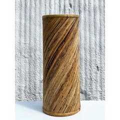 Vintage Coastal Twisted Pencil Reed Pedestal