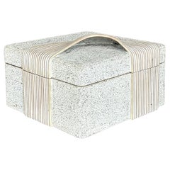 Caja de juncos para lápices Vintage Coastal Washed