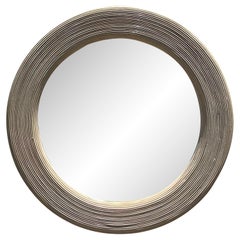 Miroir Vintage Coastal Washed Pencil Reed Round Mirror