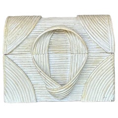 Caja Cofre del Tesoro Vintage Coastal Washed Pencil Reed
