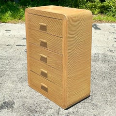 Commode Vintage Coastal Waterfall a Pencil Reed Chest of Drawers