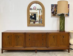 Vintage Coastal Wide Woven Braided Wicker Arched Wall Mirror