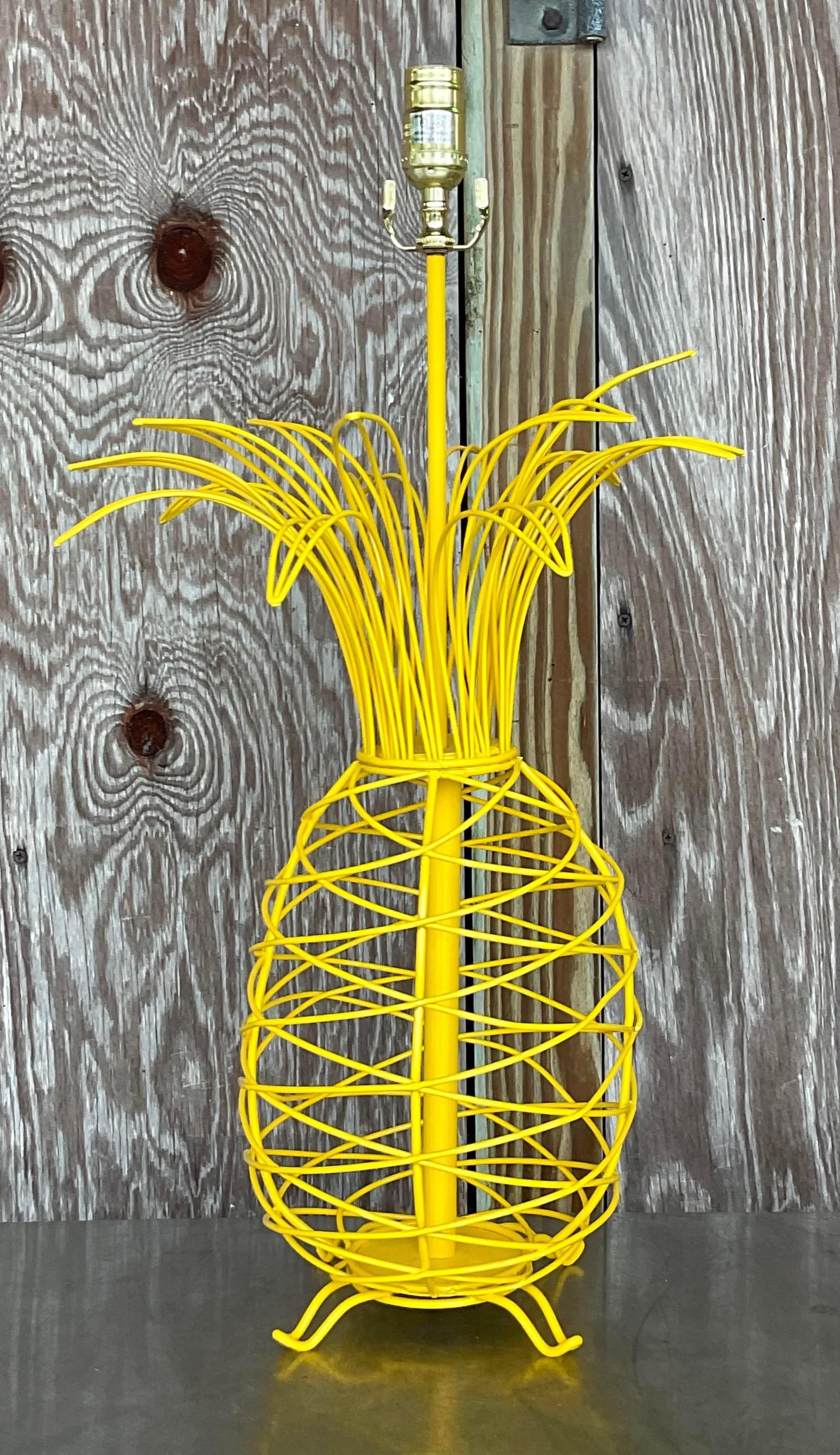 lucite pineapple lamp