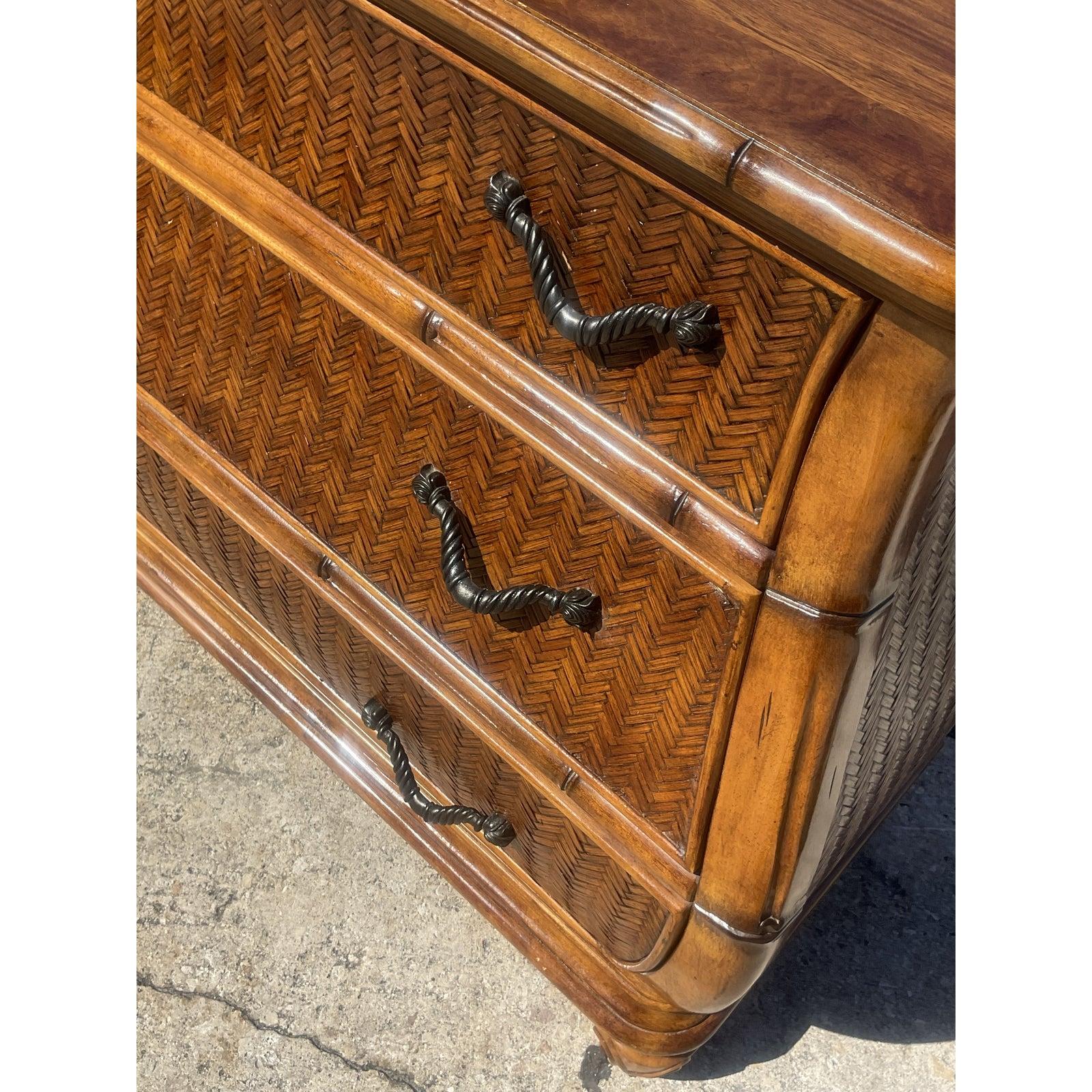 vintage rattan chest