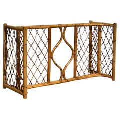 Vintage Coastal Woven Rattan Dining Table Pedestal
