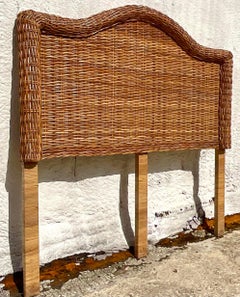 Cabecero Vintage Coastal Woven Rattan Full