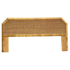 Cabecero Vintage Coastal Woven Rattan Notched King
