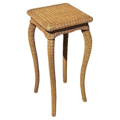 Pedestal Vintage Coastal Tejido de Ratán
