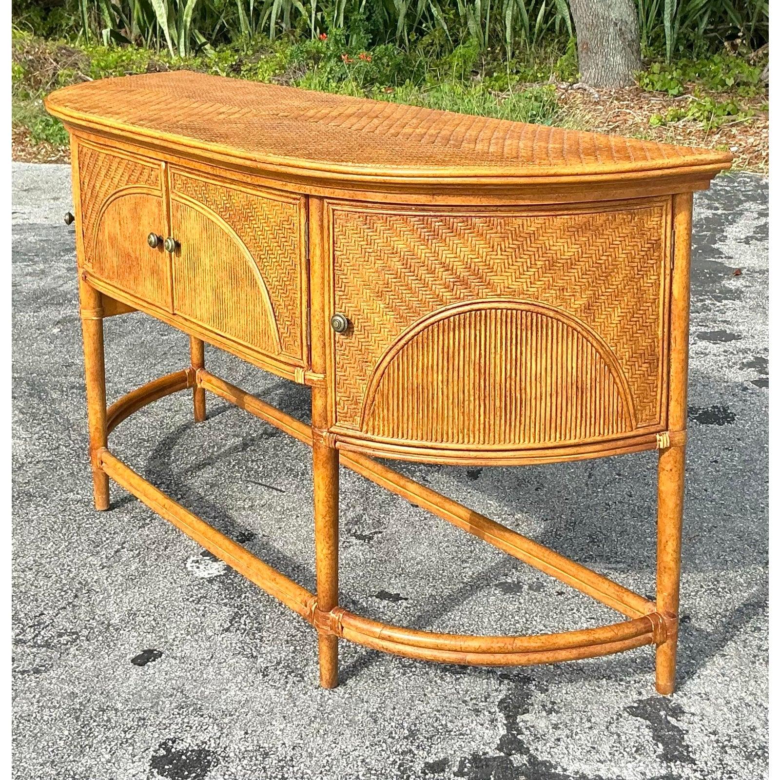 Coastal Sideboard aus gewebtem Rattan mit Untergestell 7