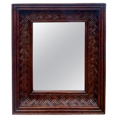 Vintage Coastal Woven Split Reed-Spiegel