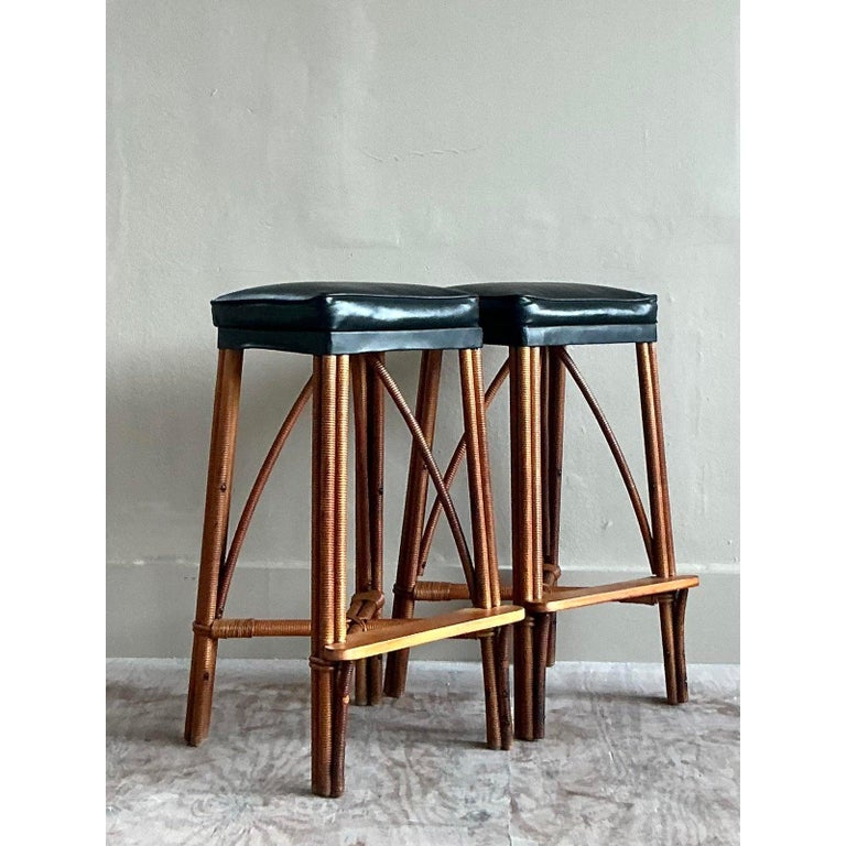 Sgabello Vintage Sgabelli Americani Sgabelli Da Bar In Rattan