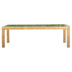 Vintage Coastal Wrapped Rattan Coffee Table