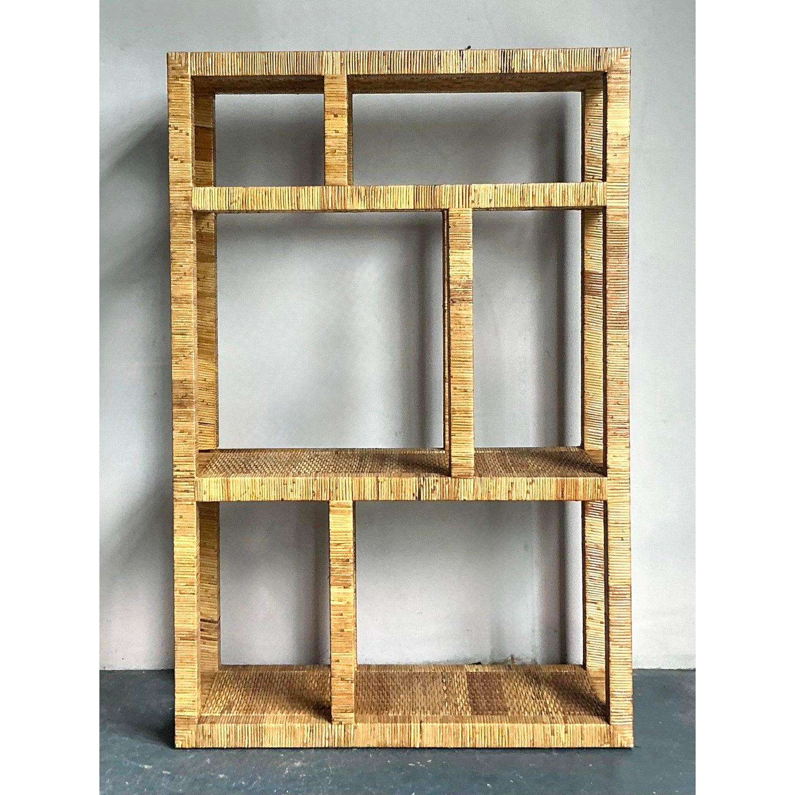 Rustico Etagere in rattan avvolto Vintage By in vendita