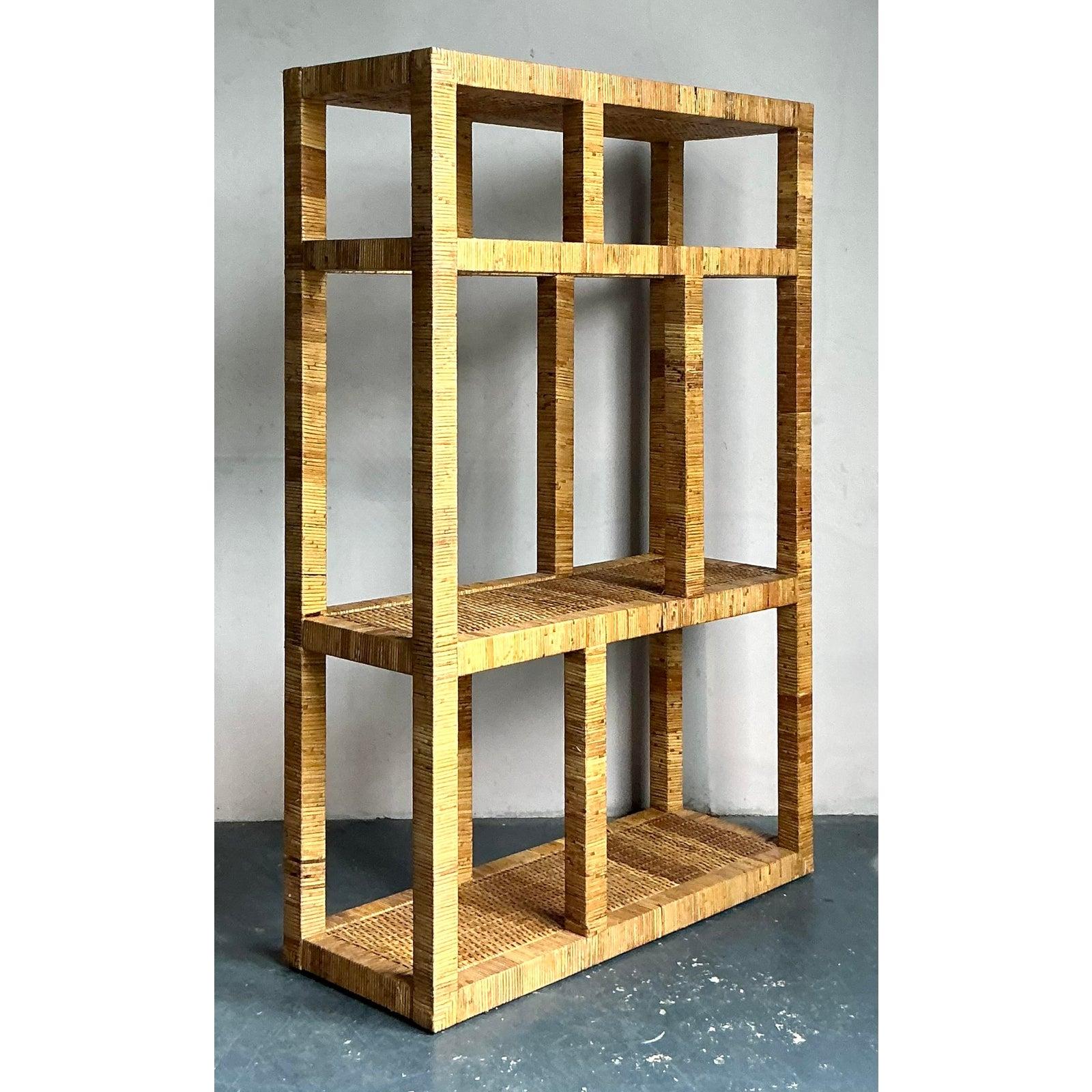 Filippino Etagere in rattan avvolto Vintage By in vendita