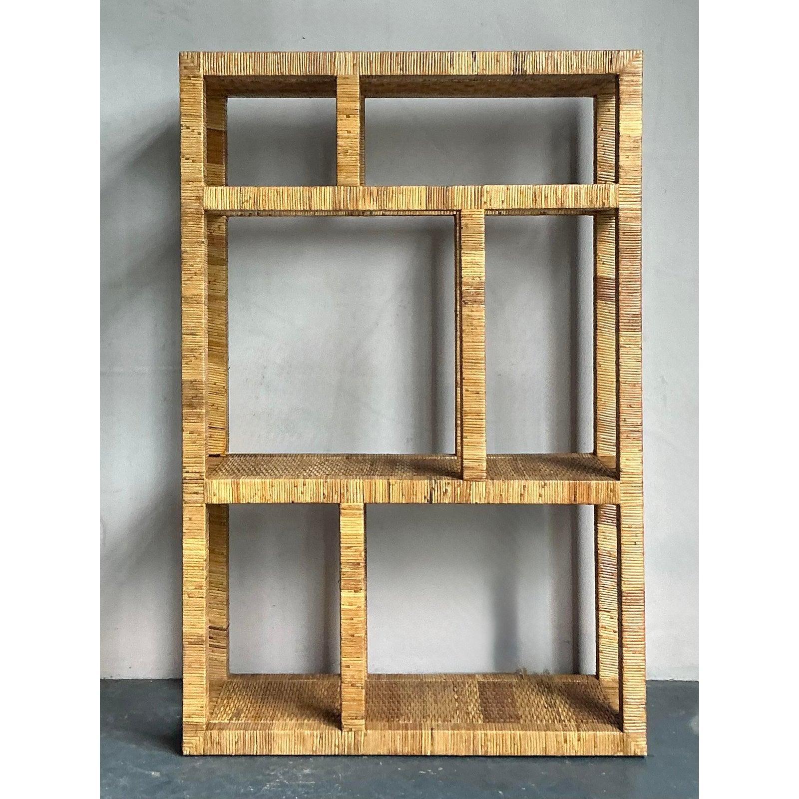 XX secolo Etagere in rattan avvolto Vintage By in vendita