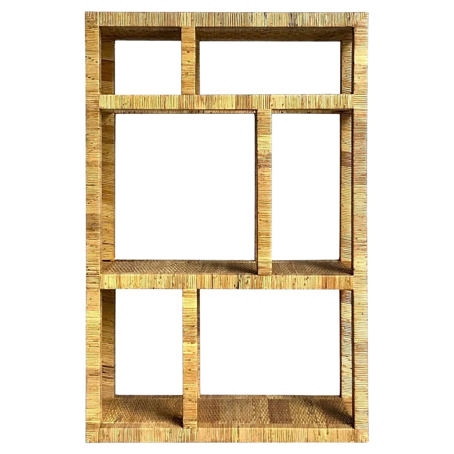 Etagere in rattan avvolto Vintage By