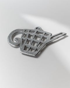 Vintage Coaster Metal Teapot Shaped for Hot Drinks and Pots Hoff Interieur 1960s