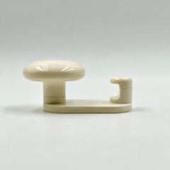 Vintage Coat Hooks in White Plastic by Carlo Bartoli for Con&Con, 70s - Set of 3
