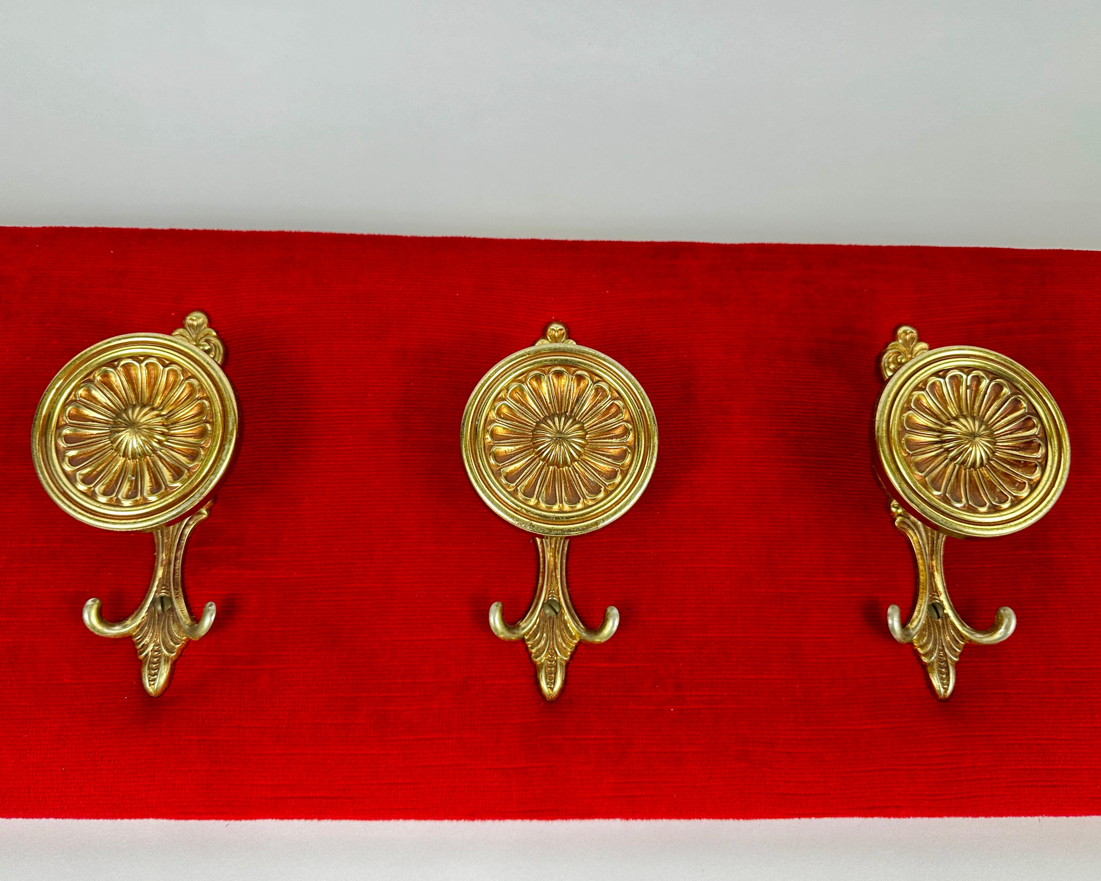 Empire Vintage Coat Rack Bronze Clothes Hook, France, 1970s For Sale
