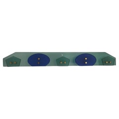 Vintage Coat Rack in colored glass and brass, Italy 1970s