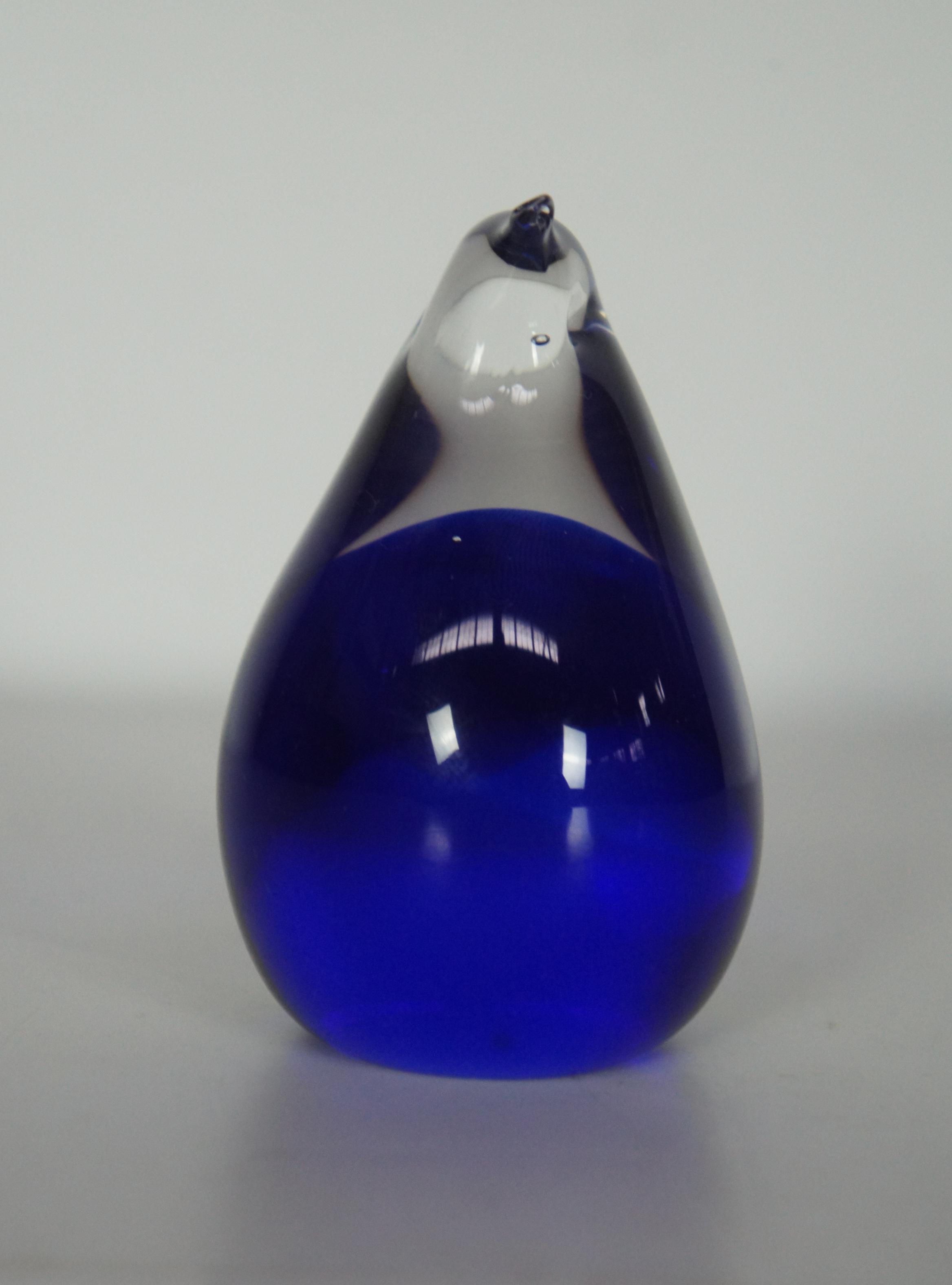 murano glass blue bird